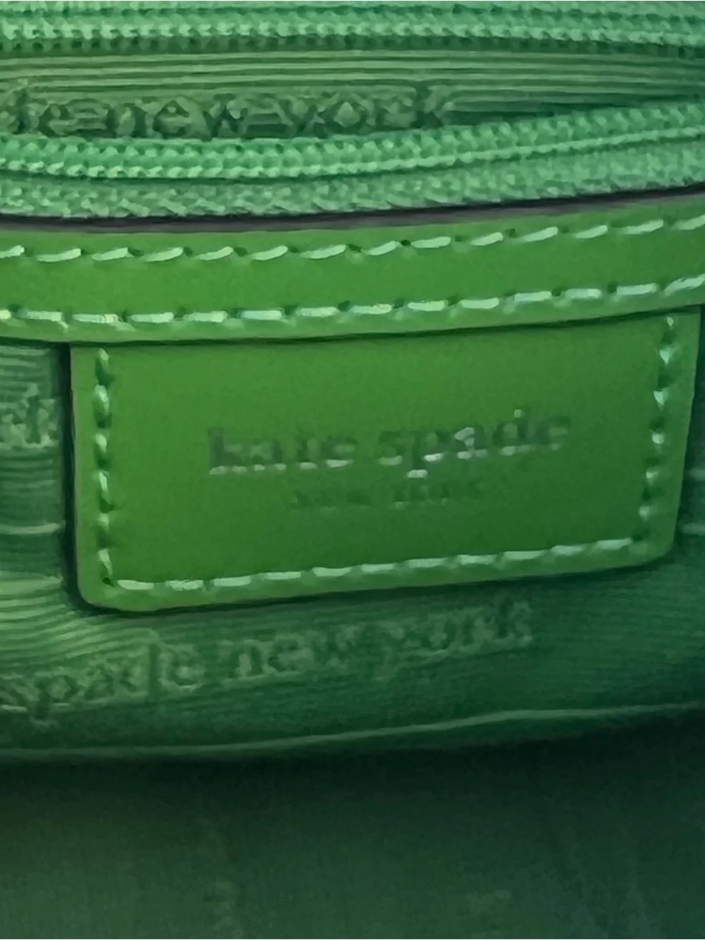 Kate Spade Green Leather and Nylon Crossbody Bag